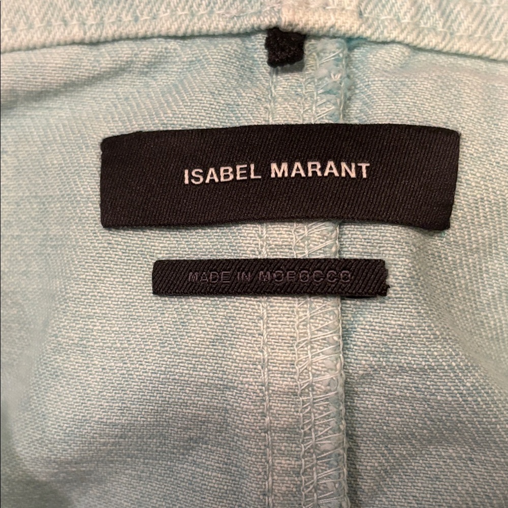 Isabel Marant Women’s Light Blue Denim Skirt With Belt Size 34/2 - Picture 4 of 5